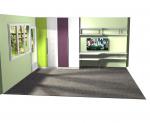 Детска стая по поръчка от пдч в бяло,зелено и лилаво